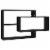 vidaXL Wall Shelves Black 40.9 x7.9 x23  Engineered Wood Perspective: back