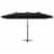 vidaXL Outdoor Parasol with Aluminum Pole 181.1 x106.3 Black Perspective: back