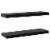 vidaXL Floating Wall Shelves 2 pcs Black 39.4 x7.9 x1.5 Perspective: back