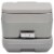 vidaXL Portable Camping Toilet Gray 2.6+2.6 gal Perspective: back