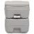 vidaXL Portable Camping Toilet Gray 5.3+2.6 gal Perspective: back
