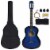 vidaXL 8 Piece Classical Guitar Kid Beginner Set Blue 3/4 36 Perspective: back