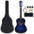 vidaXL 8 Piece Classical Guitar Beginner Set Blue 1/2 34 Perspective: back