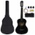 vidaXL 8 Piece Classical Guitar Beginner Set Black 1/2 34 Perspective: back