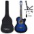 vidaXL 12 Piece Western Classical Guitar Set with 6 Strings Blue 38 Perspective: back