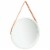 vidaXL Wall Mirror with Strap 23.6 White Perspective: back