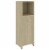 vidaXL Bathroom Cabinet Sonoma Oak 11.8 x11.8 x37.4 Engineered Wood Perspective: back