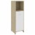 vidaXL Bathroom Cabinet White and Sonoma Oak 11.8 x11.8 x37.4  Engineered Wood Perspective: back
