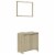 vidaXL Bathroom Furniture Set Sonoma Oak Engineered Wood Perspective: back