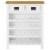 vidaXL Wine Cabinet 28.3 x12.6 x35.4 Solid Oak Wood Perspective: back