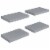 vidaXL Floating Wall Shelves 4 pcs Gray 15.7 x9.1 x1.5 MDF Perspective: back