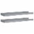 vidaXL Picture Frame Ledge Shelves 2 pcs Gray 15.7 x3.5 x1.2  MDF Perspective: back