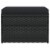 Vidaxl Garden Footstool With Cushion Black Poly Rattan Perspective: back