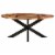vidaXL Dining Table Round 68.9 x29.5 Acacia Wood with Honey Finish Perspective: back