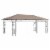 vidaXL Gazebo with Mosquito Net 19.7'x9.8'x9' Taupe 0.6 oz/ft² Perspective: back