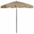 vidaXL Beach Umbrella Taupe 70.9 x47.2 Perspective: back