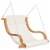 vidaXL Swing Chair with Cream Cushion Bent Wood with Teak Finish Perspective: back