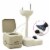 vidaXL Portable Camping Toilet 2.6+2.6 gal and Handwash Stand 5.3 gal Set Gray Perspective: back