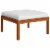 Vidaxl Patio Footstool With Cushion Solid Acacia Wood Perspective: back