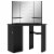 vidaXL Corner Dressing Table with LED Black 43.7 x21.3 x55.7 Perspective: back