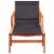 vidaXL Patio Chair with Footrest Solid Eucalyptus Wood and Textilene Perspective: back
