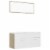 vidaXL Bathroom Furniture Set White and Sonoma Oak Engineered Wood Perspective: back