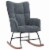 vidaXL Rocking Chair Dark Gray Velvet Perspective: back