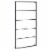 vidaXL Towel Rack Black 23.6 x3.9 x45.7 Steel Perspective: back