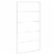 vidaXL Towel Rack White 23.6 x3.9 x45.7  Steel Perspective: back