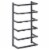 vidaXL Towel Rack Black 9.4 x4.7 x18.9 Steel Perspective: back