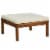 Vidaxl Footrest With Cream White Cushion Solid Acacia Wood Perspective: back