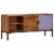 vidaXL TV Stand Honey Brown and Gray 43.3 x11.8 x19.7 Solid Wood Acacia Perspective: back