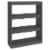 vidaXL Book Cabinet/Room Divider Gray 31.5 x11.8 x40.7 Solid Wood Pine Perspective: back