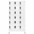 vidaXL Locker Cabinet White 35.4 x15.7 x70.9 Steel Perspective: back