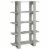 vidaXL Book Cabinet/Room Divider Concrete Gray 39.4 x11.8 x63 Perspective: back