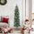 vidaXL Artificial Slim Christmas Tree with Stand 6 ft PVC Perspective: back