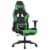 vidaXL Gaming Chair with Footrest Black and Green Faux Leather Perspective: back