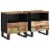 vidaXL Bedside Cabinets 2 pcs Solid Wood Reclaimed&Engineered Wood Perspective: back