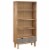vidaXL Bookcase OTTA with 2 Drawers Brown and Gray Solid Wood Pine Perspective: back