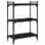 vidaXL Bookcase 3-Tier Black 23.6 x11.8 x33.9 Engineered Wood Perspective: back