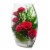 Fiora Flower Long-Lasting Red Roses in a Sealed Glass Vase Perspective: back