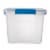 Ezy Storage IP67 Rated 50 Liter Waterproof Plastic Storage Tote with Lid, Clear Perspective: back