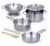 Melissa & Doug® Let's Play House! Stainless Steel Pots and Pans Playset Perspective: bottom