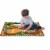 Melissa & Doug® Round the Construction Zone Work Site Rug and Vehicle Set Perspective: bottom