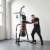 Everlast 2 Station Dual Heavy Duty Powder Coated Steel Heavy and Speed Bag Stand Perspective: bottom