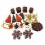 Northlight 125ct Chocolate Brown and Burnt Orange Shatterproof 4-Finish Christmas Ornaments Perspective: bottom