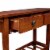 Leick Furniture Wood Mission Wine Table with Storage Drawers in Russet Oak Perspective: bottom
