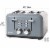 Haden Perth 4-Slice Wide Slot Toaster - Slate Grey Perspective: bottom