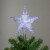 Hofert 9.5  Lighted Clear Mini 5 Point Star Christmas Tree Topper - Clear LED Lights Perspective: bottom