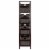 Leo 5-Pc Storage Shelf With 4 Foldable Woven Baskets, Espresso And Chocolate Perspective: bottom